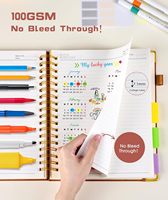 Cuaderno Personalizado A5 A6 A4, Sin Derrames de Tinta, Tapa Dura o Flexible de Cuero, Agenda, Diario, Cuaderno Espiral de PU con Logotipo para Estudiantes