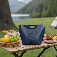 Sac pochette de stockage d'eau pliable portable imprimé personnalisé grande capacité 5L 8L 10L valve à bec pour le camping en plein air stockage de bière