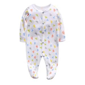 Vente en Gros Barboteuse Mignonne pour Nouveau-Né Vêtements pour Bébé Garçon Grenouillère à Pieds en Pur Coton - Product Image 2