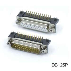 ขั้วต่อ D-SUB 25 พิน แบบตัวผู้ ชนิด R/A DIP รุ่น DB25 สำหรับ PCB - Product Image 2