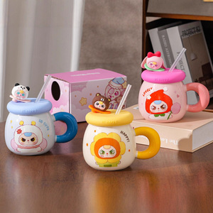 Tasse à eau de bureau en céramique de grande capacité avec cadeau d'affaires créatif de conception de cérémonie d'ouverture pour les enfants de trois ans - Product Image 1