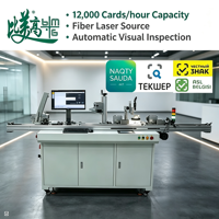 Machine de fabrication automatique de cartes IC en PVC avec marquage laser UV, lecture de codes QR et fonction de contrôle visuel
