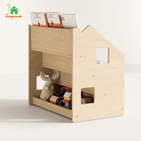 Étagère à livres Montessori Outil éducatif en bois pour enfants Bibliothèque multifonctionnelle pour l'étude des enfants