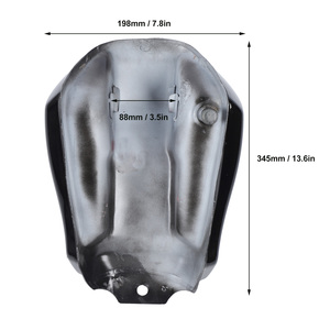 Tanque de Combustible de Hierro para Motocicleta, Tanque de Gasolina de Alta Resistencia para Z50R 1988-1999 <span class=keywords><strong>BAJA</strong></span> <span class=keywords><strong>Monkey</strong></span> Trial Bike Negro - Product Image 2