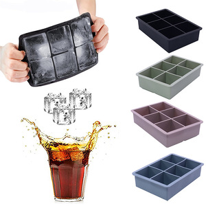 4/6/8/15 khoang lớn <span class=keywords><strong>Ice</strong></span> <span class=keywords><strong>Cube</strong></span> khay với nắp cho Whiskey vuông <span class=keywords><strong>Ice</strong></span> <span class=keywords><strong>Cube</strong></span> Maker cho cocktail thời trang cũ Silicone <span class=keywords><strong>Ice</strong></span> Block khuôn - Product Image 2