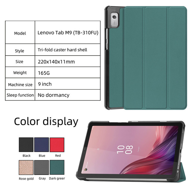 Factory Wholesale Tri-fold Stand 9 Inch  Smart Tablet Protective Cover Case for Lenovo Tab M9 TB-310FU