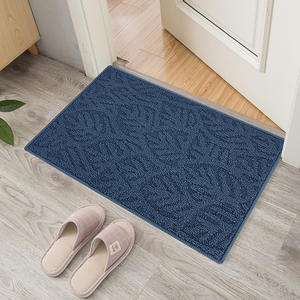 Tapis de porte Amazonian Loop Pile rectangulaire bleu antidérapant absorbant lavable en machine pour entrée, salon, chambre, salle de bain - Product Image 3