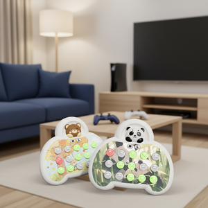 Deux consoles <span class=keywords><strong>de</strong></span> jeu Whack-a-Mole à assembler, modèles Ours et Panda, en plastique, pour les 3 ans et plus - Product Image 1