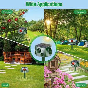 Chingyoo <span class=keywords><strong>répulsif</strong></span> pour animaux IP66 appareil <span class=keywords><strong>répulsif</strong></span> à ultrasons pour chien/oiseau/renard/singe <span class=keywords><strong>martre</strong></span> chat avec lumière - Product Image 6