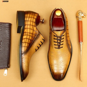 Mocasines de Punta Redonda para Hombre, Formales de Negocios, Transpirables, Impermeables, Color Marrón y Negro, Suela Gruesa, Cuero Vacuno, Zapatos de Cuero Genuino para Boda - Product Image 3