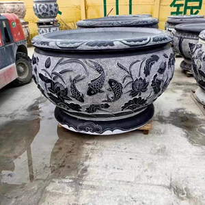 Macetero Redondo de Mármol Amarillo Nude, Soporte Grande para Macetas de Mármol, Maceteros de Mármol para Exterior, Estatuas de Mármol, Jardinera - Product Image 3