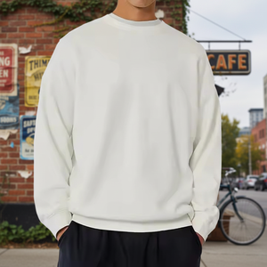 Fabricante de diseño personalizado sudadera de alta calidad 100% algodón de manga larga Vintage hombres moda sudadera de peso pesado - Product Image 3