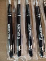 Pulpen Promosi Berbahan Logam dengan Lapisan Karet, Pulpen Aluminium dengan Stylus Sentuh, Pulpen Logo Kustom, Hadiah Bisnis