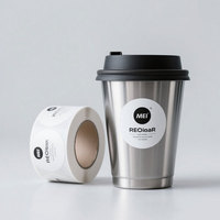 Etiqueta Adhesiva de Papel Vinílico con Impresión Personalizada de Fábrica para Tazas de Café
