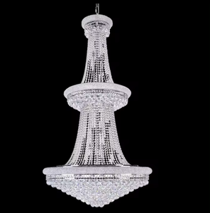Zeal <b>Lighting</b> Project <b>Decoration</b> Showroom Large Luxury Long Crystal Chandelier for High Ceiling - Product Image 2