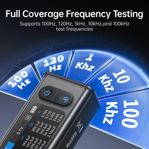 FNIRSI LCR-ST2 2-in-1 compacte dual-mode LCR-<span class=keywords><strong>meter</strong></span>, 100K LCR ESR-<span class=keywords><strong>meter</strong></span>, digitale pincetbrug met Kelvin-klemmen, 100Hz-100kHz sweep - Product Image 6
