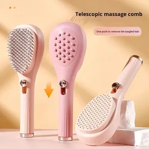 Retractable Telescopic Air Cushion Comb Women's Fluffy Portable Massage Automatic <strong>Self</strong> <strong>Cleaning</strong> <strong>Hair</strong> <strong>Brush</strong> - Product Image 2