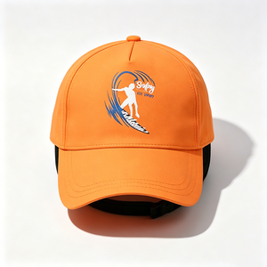 Casquette de baseball unisexe en toile orange, motif surf sportif, avec sangle sous le menton, imperméable, séchage rapide, avec protège-oreilles, pour le surf et les sports - Product Image 3