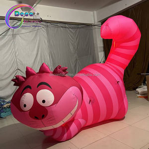 Inflable de dibujos animados Animal modelo Rosa lindo Led inflable <span class=keywords><strong>gato</strong></span> de Cheshire - Product Image 1