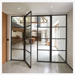 <span class=keywords><strong>Porte</strong></span> <span class=keywords><strong>d</strong></span>'<span class=keywords><strong>entrée</strong></span> en verre vitrage en acier au design moderne Offre Spéciale Portes extérieures en fer Portes françaises en verre - Product Image 2