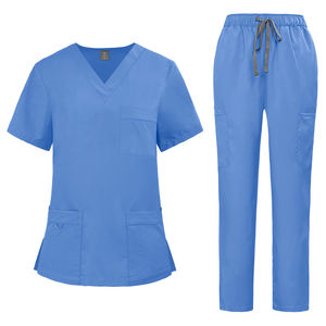 2025 gran oferta de ropa de médico de Hospital de poliéster suave, conjunto de exfoliación de enfermera lavable para mujeres, uniformes médicos de enfermería - Product Image 6