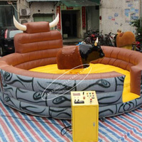 Jeux interactifs commerciaux Logo personnalisé Rodeo Bull jeux gonflables pour adultes équitation mécanique de taureau
