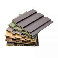 Panel Cladding Soffit PVC Modern Tahan Air Tahan Api Berongga 3D Beralur - 3m X 165mm untuk Villa Kamar Mandi Balkon