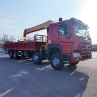 Yenilenmiş HOWO 8x4 Ağır Hizmet Tipi Mobil Kamyon Vinci, 16 Ton Hidrolik Teleskopik Bomlu Weichai Motorlu, İnşaat Kaldırma İşleri İçin