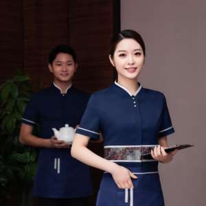 Personalizado Restaurante Hotel Hot Pot Camarero Ropa DE TRABAJO Mujer de manga corta Catering Hotel Restaurante Banquete Uniforme - Product Image 4