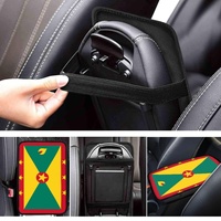 Coussin d'accoudoir universel pour voiture, design fin, imprimé drapeau de Grenade, housse d'accoudoir souple, ornement intérieur automobile