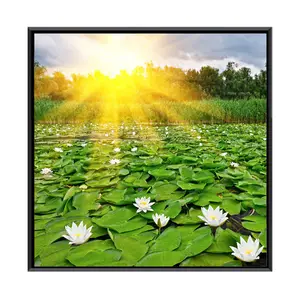 Benutzer definierte Digitaldruck Lotus Flower Picture Art Dekor Malerei Leinwand druck