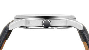 Orologio al quarzo classico da <span class=keywords><strong>uomo</strong></span> sottile <span class=keywords><strong>con</strong></span> quadrante argentato e <span class=keywords><strong>cinturino</strong></span> <span class=keywords><strong>in</strong></span> <span class=keywords><strong>pelle</strong></span> alla moda orologio da polso impermeabile 5ATM - Product Image 6