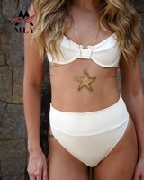 MLY OEM Nieuwe Stijl Dames Zwempak Tweedelig Bikini Set Sexy Op Maat Effen Kleur Zwemkleding & Strandkleding Op Maat