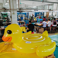 Duck gonflable jaune personnalisé en PVC, à chevaucher, gonflable à chevaucher