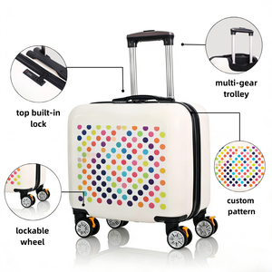Fabricant de valises PC de luxe, personnalisable avec serrure intégrée et 4 roues pivotantes à 360 degrés pour les voyages et l'école, unisexe - Product Image 3