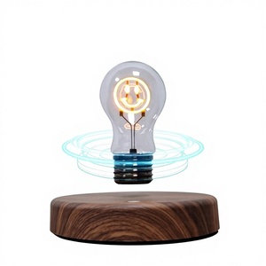 <b>Light</b> Bulb Night <b>Light</b> Magnetic Floating <b>Plug</b>-<b>in</b> Desk Lamp Touch Control LED Warm White Minimalist Lighting - Product Image 1