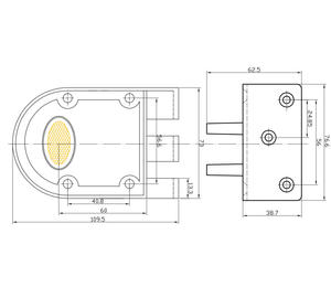 高品質亜鉛合金リムデッドロック耐久性と信頼性の高いダブルシリンダー安全な家のドアのセキュリティ - Product Image 1