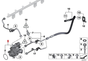 Pompa carburante ad alta pressione 13517616446 HPFP iniezione diretta per BMW N54/N55 135i 335i 335is 335xi 535i 535xi X3/5/6 <span class=keywords><strong>Z4</strong></span> 3.0L - Product Image 5