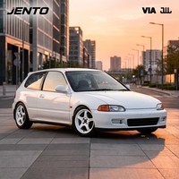 Rines de Aleación de 15x6.5J con Tecnología Flow Forming, 4x100, Blanco Brillante, 10 Radios, para Honda Civic, Fit, Jazz, Miata NA Tuning, Nuevos