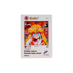 Tarjeta Pequeñ<span class=keywords><strong>a</strong></span> Personalizada Phalote, Tarjeta de Color Personalizada, Tarjeta Postal Perlada, Tarjeta Cuadrada con Bronceado UV, Tarjeta Plateada con Firma Láser, Sailor Moon - Product Image 5
