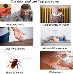 Bloqueador y barrido de borrador de puerta de silicona personalizado de estilo moderno para fábrica de puertas interiores-El mejor sello inferior Muen Brand <span class=keywords><strong>Hotel</strong></span> Use - Product Image 5