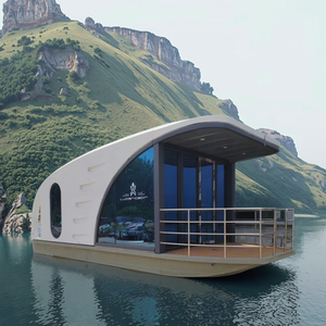 Cabine d'eau de luxe haut de gamme hors réseau flottant Glamping Pods <span class=keywords><strong>Immobilier</strong></span> Bleu Économie Acier École Chambre Parc Villa Maison - Product Image 2