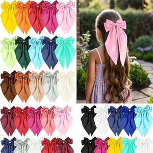 Forcina per capelli in tessuto satinato grande da donna con fiocco esplosivo transfrontaliero - Product Image 4