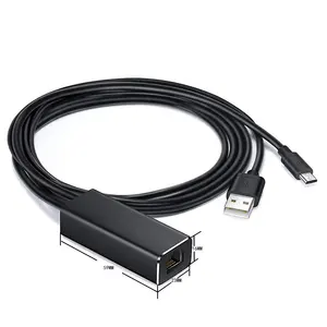 यूएसबी लैन ईथरनेट नेटवर्क कार्ड एडाप्टर माइक्रो यूएसबी पावर RJ45 करने के लिए 10/100Mbps के लिए आग टीवी छड़ी Chromecast अल्ट्रा ऑडियो गूगल