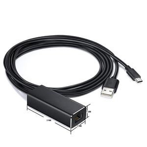 Adaptador de tarjeta de red USB Lan Ethernet Micro USB Power RJ45 10/100Mbps chaqueta de PVC para Fire TV Stick <span class=keywords><strong>Chromecast</strong></span> Ultra <span class=keywords><strong>Google</strong></span> Audio - Product Image 1
