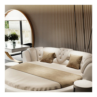 Grand lit rond double moderne simple européen français princesse chambre luxe romantique rond couple hôtel mariage lit