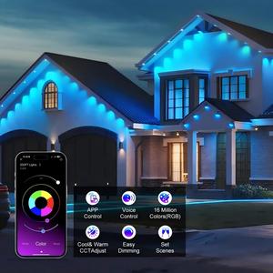 100ft vĩnh viễn Đèn Ngoài Trời <span class=keywords><strong>2025</strong></span> thông minh RGB LED bên ngoài đèn với ứng dụng điều khiển từ xa mái hiên chiếu sáng cho Giáng sinh - Product Image 4