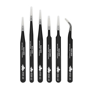 Ensemble de pinces antistatiques Bailiwei ESD-10 à ESD-15, outils de précision en acier inoxydable pour extensions de cils et nail art - Product Image 1