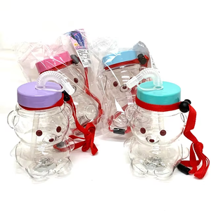 Jass Life Luminous <b>Bear</b> Color-Changing LED Light Plastic Sippy Cup 300-400ml Eco-Friendly Cute Gift for Children Japandi Style - Product Image 2