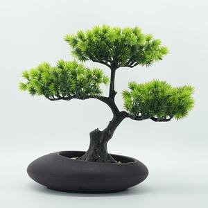 H468 Bonsaï de pin d'accueil amélioré, ornement de paysage décoratif d'inspiration zen chinoise, bonsaï de pin simulé pour bureau intérieur - Product Image 2